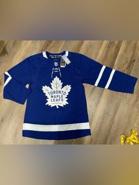 Adidas Climalite Toronto Maple Leafs Blue Authentic Home Jersey CA7116 Men Sz 46